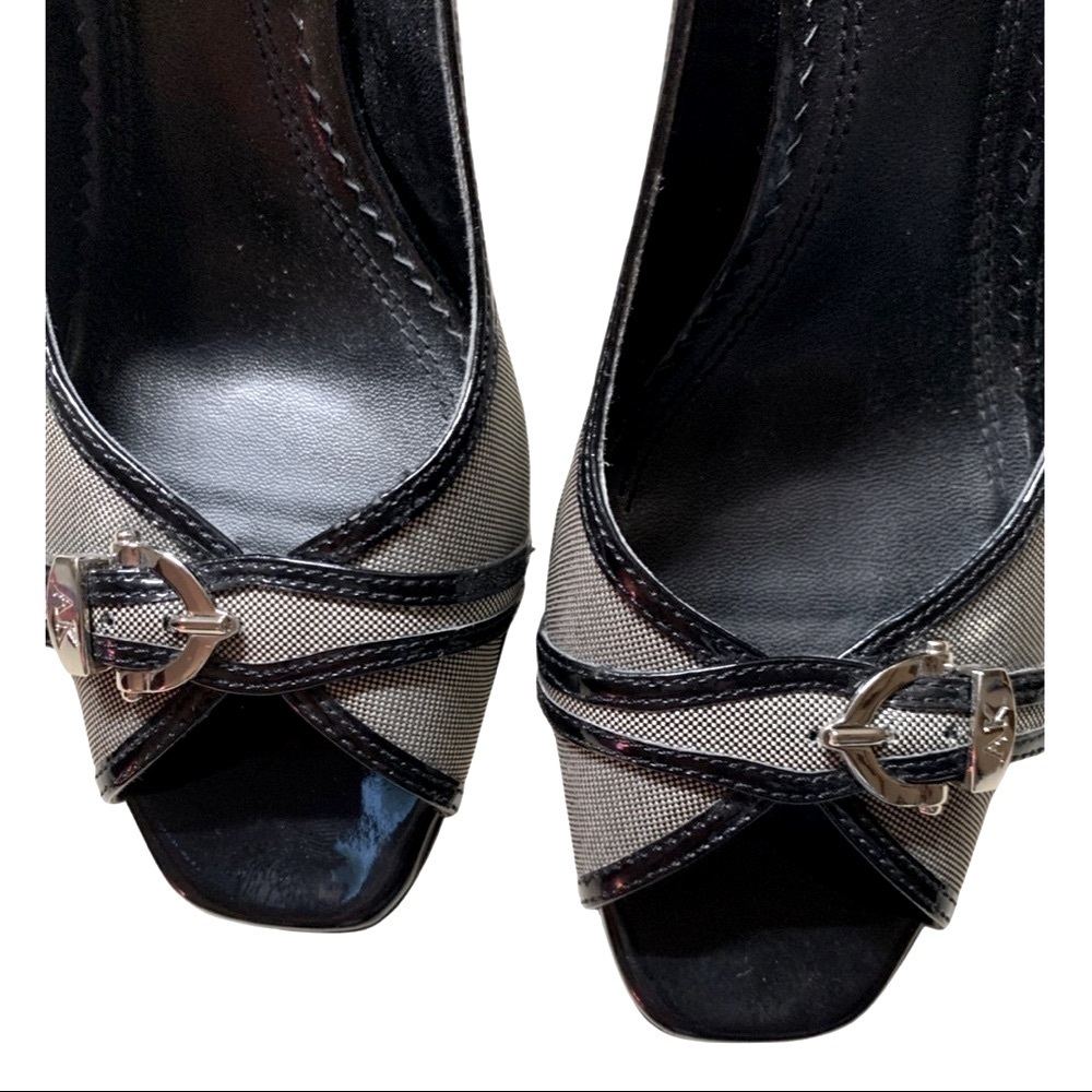 Adorable Ann Klein Peep Toe Summer Heels 👠 Size 9M - Picture 4 of 10
